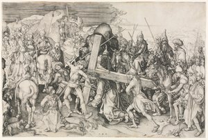 Noszenie krzyża. autorstwa Martin Schongauer