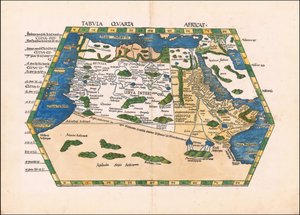 1513 Czwarta mapa Afryki Ptolemeusza autorstwa Martina Waldseemüllera