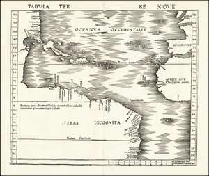 1513 Tabula Terre Nine autorstwa Martin Waldseemuller