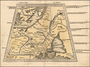 Mapa Bałtyku, Skandynawii, Polski i Europy Wschodniej z 1513 r. autorstwa Martina Waldseemüllera