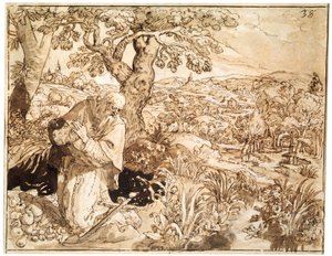 Pustelnik, 1585-1586 autorstwa Maarten de Vos