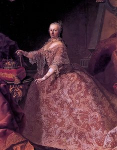 Niemcy: Cesarzowa Austrii Maria Teresa w wieku 35 lat