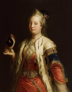 Portret cesarzowej Marii Teresy Austrii 1717-1780 z maską à la Turque, przed 1750