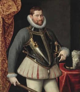 Rudolf II (Cesarz Rzymian) - Portret Rudolfa II Austriaka (1552-1612), Świętego Cesarza Rzymskiego autorstwa Roty, Martino (ok. 1520-1583). Olej na płótnie, format : 112x98,5, , Kolekcja prywatna