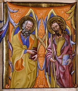 Święci Filip i Jakub, ok. 1400 autorstwa Martino de Bartolomeo