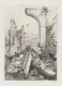 Ruiny zamku Bourscheid autorstwa Martinus Antonius Kuytenbrouwer jr.
