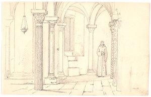 Krypta katedralna, Otranto autorstwa Martinus Rørbye