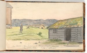 Krajobraz z farmami autorstwa Martinus Rørbye