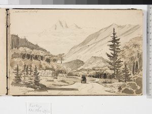 Alpejski krajobraz autorstwa Martinus Rørbye