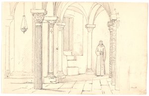 Krypta katedralna, Otranto autorstwa Martinus Rørbye