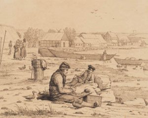 Strandgaden w Thisted. 1830 autorstwa Martinus Rørbye