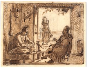 Scena warsztatowa autorstwa Martinus Rørbye