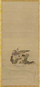 Kaczki mandarynki, okres Edo, XVIII wiek. autorstwa Maruyama Okyo