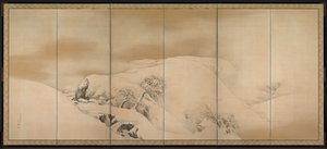 Zimowy dzień, 1784. autorstwa Maruyama Okyo