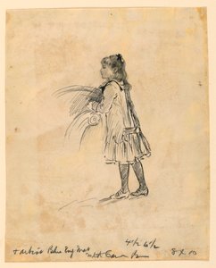 Rysunek, Marian Hague jako dziecko, 1883 r.