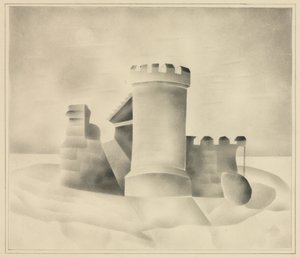 Ruiny przy świetle księżyca, 1840. autorstwa Mary Altha Nims