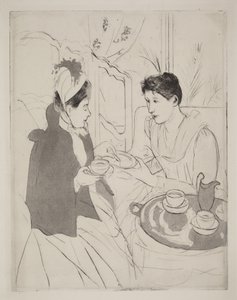 Popołudniowe przyjęcie herbaciane autorstwa Mary Cassatt