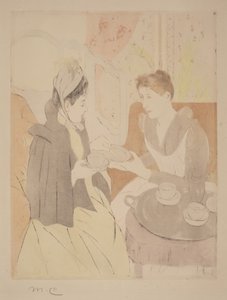 Popołudniowe przyjęcie herbaciane autorstwa Mary Cassatt