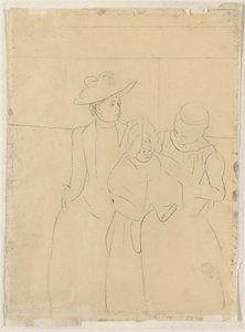 W Omnibusie [verso], c. 1891. autorstwa Mary Cassatt