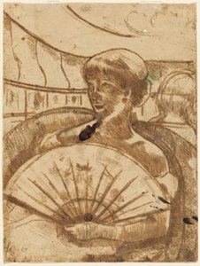 W Operze Box [verso] autorstwa Mary Cassatt