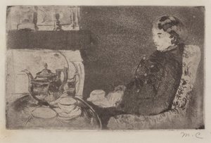 Lydia na popołudniowej herbacie autorstwa Mary Cassatt
