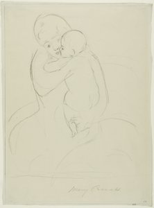 Matczyna pieszczota autorstwa Mary Cassatt
