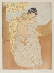 pieszczota matczyna, c. 1891. autorstwa Mary Cassatt