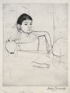 Mimi jako brunetka, 1889. autorstwa Mary Cassatt