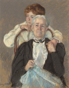 Portret pani Cyrus J. Lawrence z wnukiem R. Lawrence