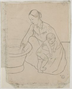 Kąpiel [verso] autorstwa Mary Cassatt