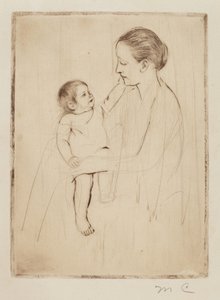 Pieszczota, c. 1891. autorstwa Mary Cassatt
