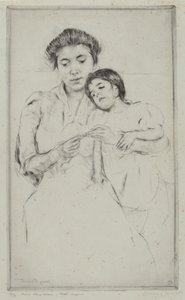 Lekcja szydełkowania autorstwa Mary Cassatt