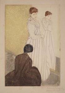 Przymiarka autorstwa Mary Cassatt