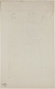 Oprawa [verso], 18901891. autorstwa Mary Cassatt