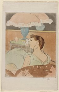 Lampa, 1890-1891. autorstwa Mary Cassatt