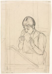 The Letter recto, The Letter verso, 1891. autorstwa Mary Cassatt