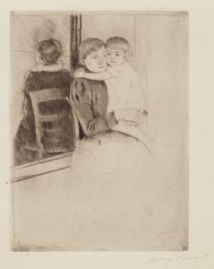 Zwierciadło, ok. godz. 1891. autorstwa Mary Cassatt