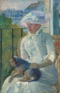 Młoda dziewczyna przy oknie autorstwa Mary Cassatt