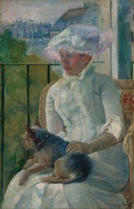 Młoda dziewczyna przy oknie autorstwa Mary Cassatt