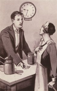 Ilustracja do książki "Kipps" autorstwa H.G. Wellsa (litografia) autorstwa Mary Ellen Edwards