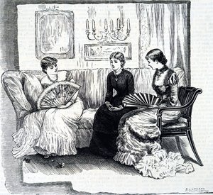 Panie z fanami. autorstwa Mary Ellen Edwards