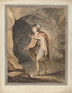 Imogena wchodząca do jaskini, „Cymbeline”, akt III, scena VI