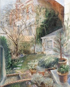 London Garden, 2002 (olej na desce) autorstwa Mary Kuper