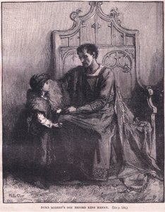 Syn księcia Roberta przed królem Henrykiem AD 1106 autorstwa Mary L. Gow