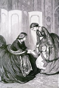 Królowa i jej mały wnuk, książę Wilhelm Pruski, ok. 1930 r. 1880 autorstwa Mary L. Gow