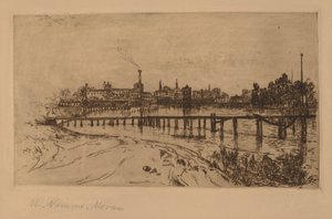Newark, NJ, z Passaic autorstwa Mary Nimmo Moran