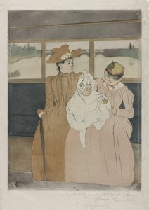 W Omnibusie, 1890-91 autorstwa Mary Cassatt