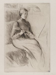 Mandolinista autorstwa Mary Stevenson Cassatt