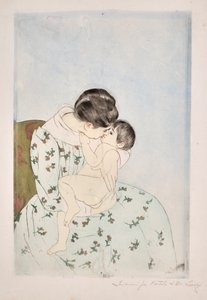 Pocałunek matki autorstwa Mary Stevenson Cassatt