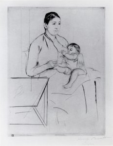 Pielęgniarstwo autorstwa Mary Stevenson Cassatt